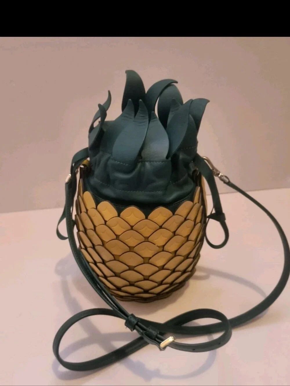 Kate Spade New York Colada 3D Pineapple Novelty Bucket Bag Tropic Crossbody Bag